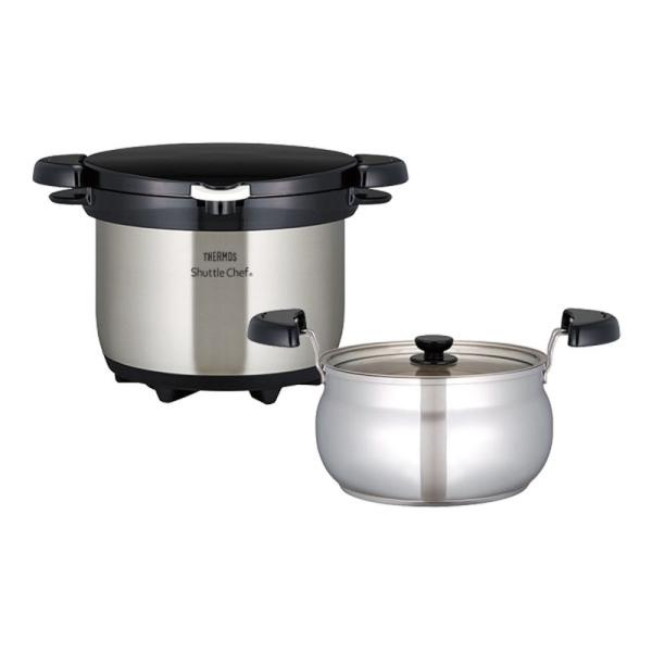 真空保温調理器 3L ガス火 IH200V対応 サーモス シャトルシェフ KBG-3000 クリアステンレス