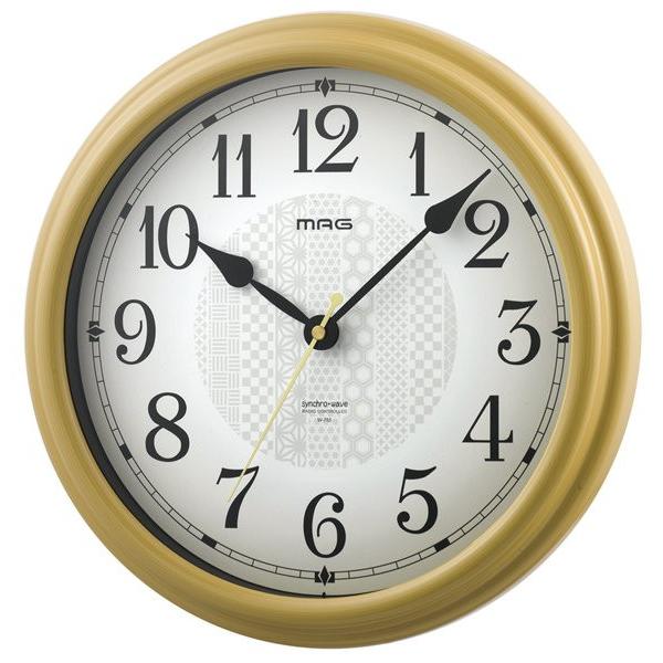 壁掛け時計 電波時計 ウォールクロック アナログ 和モダン 連続秒針 直径31 3cm K001 W 755 カナエミナ 通販 Yahoo ショッピング