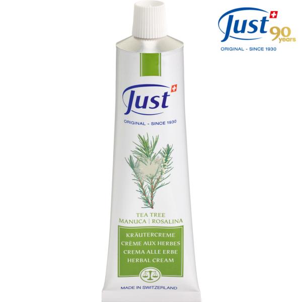 【公式】 JUST ユースト ティーツリークリーム 100mL 全身 ナチュラル ハーブクリーム 天然成分 スキンケア 保湿 乾燥 刺激 ハンドクリーム ボディクリーム