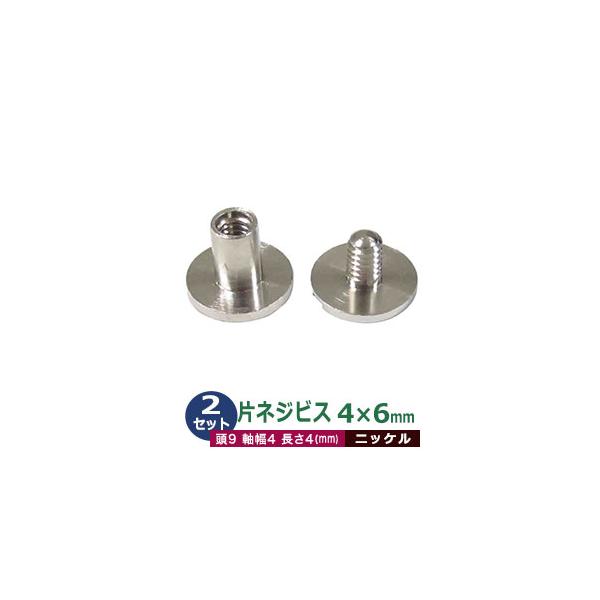 Amazon.co.jp: 片ネジ式 ビス ネジビス 4×4mm 頭9mm 真鍮 ニッケル