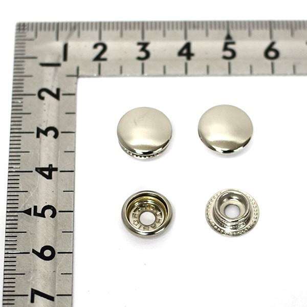 ジャンパーホック 小(7060ホック)足並 両面頭 シルバー(ニッケル) 30組