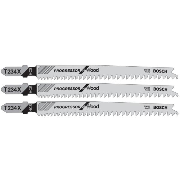 (ボッシュ) T-234X ジグソーブレード 入数3本 2608633523 山数8-13 木工用 高速切断 仕上げ 木材・合板2〜65mm BOSCH ネコポス可