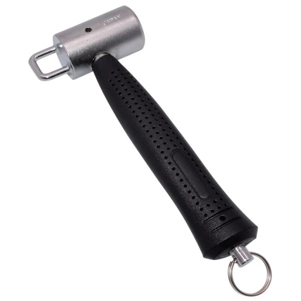 カクイ KAKUI 須佐製作所足場ハンマーショート セーフティーリング付きNo.S-40※カラビナ工具差し・落下防止コードは別売です。■特長・カラビナ工具ホルダーと安全コードで落下防止・カラビナ工具ホルダーに片手でスムーズに脱着・本体にワイ...