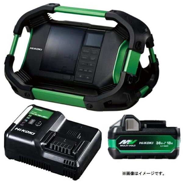 ハイコーキ❗️コードレスラジオUR18DSDL バッテリー一個付き‼️ HiKOKI コードレスラジオ UR18DSDL(NN)+バッテリBSL36A18X+充電