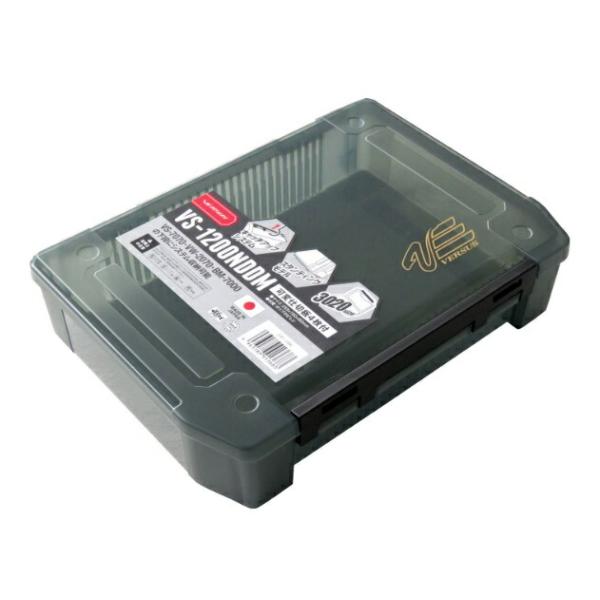 メイホウ タックルボックス 明邦化学 ツールケース VS-1200NDDM スモークBK 255x190x60mm 可変仕切板4枚付 ワームプルーフ メイホー MEIHO バーサス VERSUS 在庫