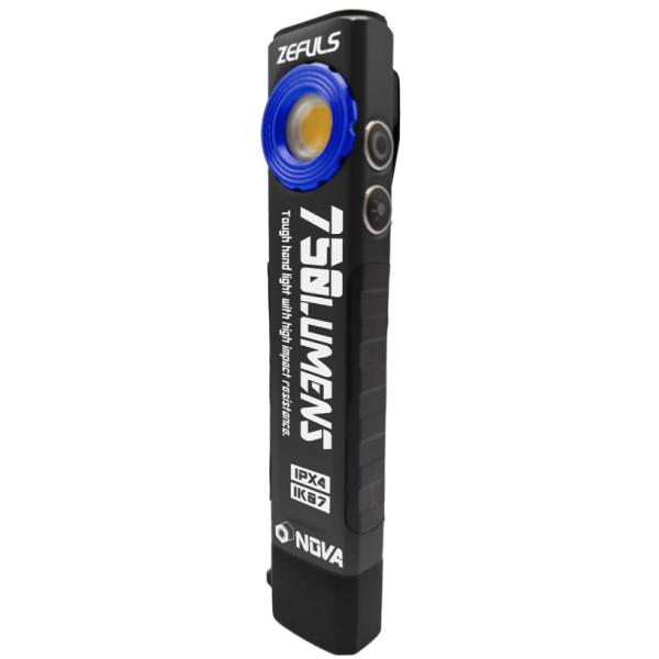 ゼフルス ZA-NV750 充電式ハンドライト NOVA ノヴァ 耐衝撃IK07 ZEFULS 400182 小型便 。