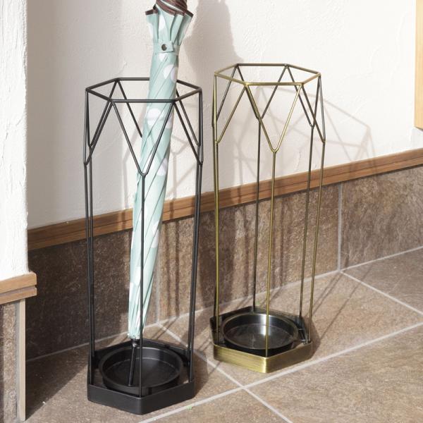 アクリル×金属 傘立て アンブレラスタンド 東谷 傘立て アンブレラスタンド 6角形 スチール アイアン おしゃれ