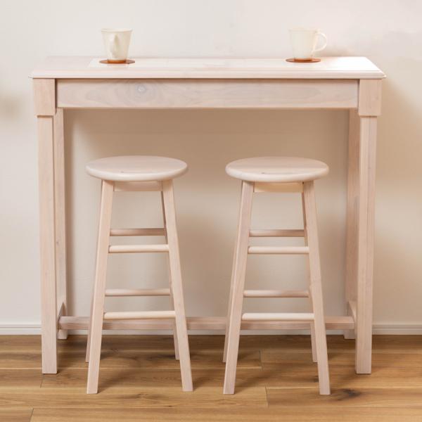 木製カウンターテーブル、チェアセット カウンタースツールセット ナチュラ NET-588WH カウンター