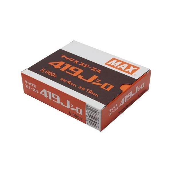 マックス MAX ステープル 419J シロ 肩幅4mm 足長19mm
