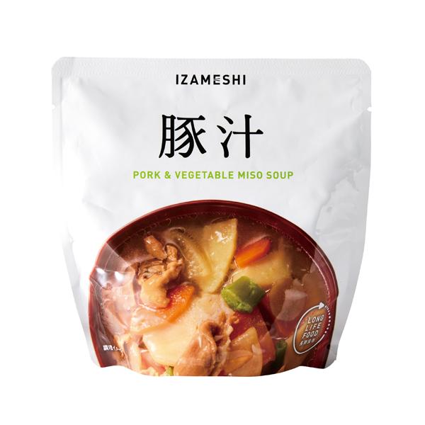 他サイト： IZAMESHI イザメシ 豚汁 637-374 (長期保存食/3年保存/おかず) 非常食 保存食 備蓄食 防災 防災用品 防災グッズ 備蓄防災食 味噌汁 みそ汁 野菜の商品画像