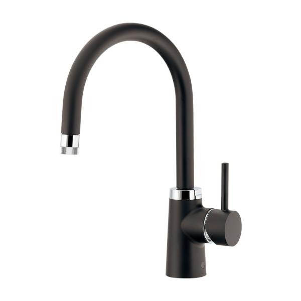 カクダイ 【117-142-D】シングルレバー混合栓(マットブラック カクダイ カクダイ 117-142-D シングルレバー混合栓(シャワーつき