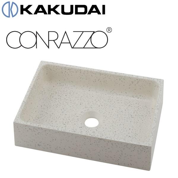 カクダイ（KAKUDAI） #CR-0056-W 角型手洗器【テラゾホワイト】 〇