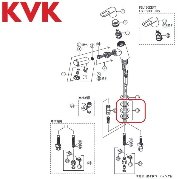 KVK KVK Z420753S 水栓部品 締付ナットセット λ : 住設建材カナモ