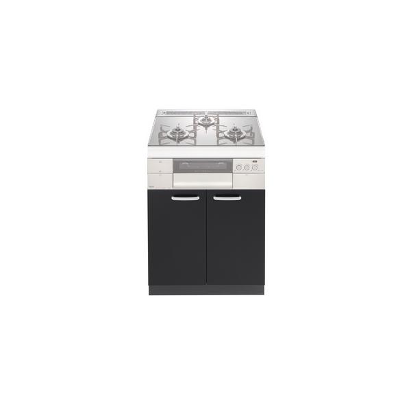 ノーリツ（NORITZ） NLA6030 システムキッチン用両開扉収納庫 ブラック 