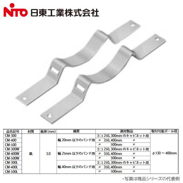 日東工業 Nito/日東工業 CM-500L コン柱用金具(金具2本+ゴムパッキン+
