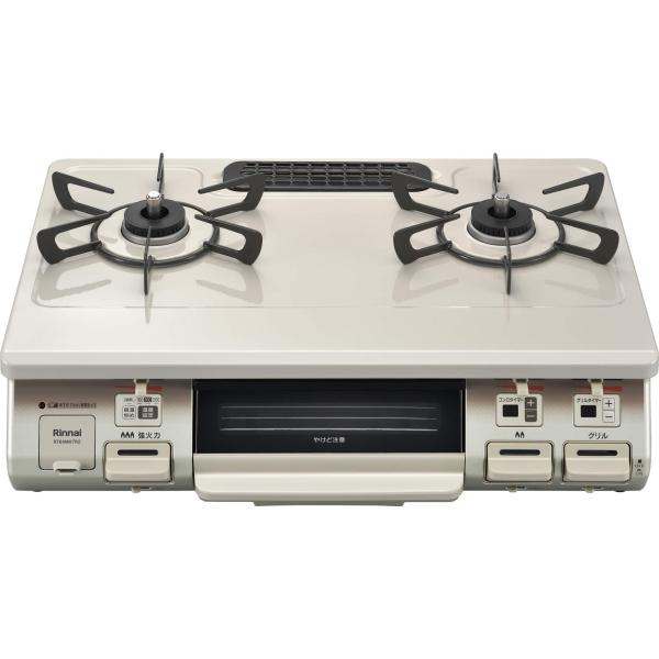☆中古￥13,800！Rinnai　2口ガスコンロ　家電　RT64MH7R2-CL型　2021年製　都市ガス用　【BG062】 リンナイ（Rinnai） RT64MH7R2-CL 都市ガス用 テーブルコンロ 2口