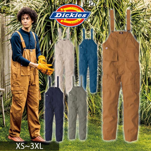 【商品詳細】メーカーDickies（ディッキーズ）品番D-739素材ストレッチオックス混率綿97%・ポリウレタン3%特徴抜群のストレッチ「アメイジングストレッチ」！最高に動きやすいディッキーズのおしゃれサロペット登場！◆両脇ツールポケット◆...