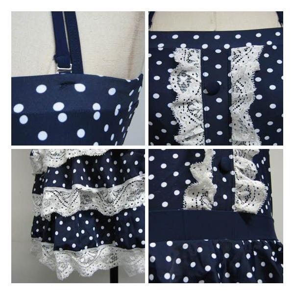 水着 レディース 水着の上に着る服 ワンピース ビキニ 水玉 ドット柄 体型カバー ブルー 青 レース Buyee Buyee 日本の通販商品 オークションの代理入札 代理購入