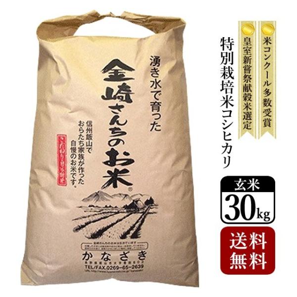 コシヒカリ 玄米 30kg 特別栽培米コシヒカリ 令和6年産 紙袋入 コシヒカリ 玄米 30kg 特別栽培米コシヒカリ 令和6年産 紙袋入