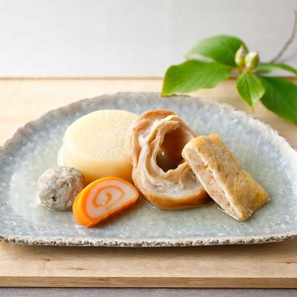 【商品について】昭和2年の創業以来、代々伝承され、守り続けてきた味を全国各地にお届けします。赤玉本店秘伝の出汁と、直営工場で厳選された食材をもとに一つひとつ手作りされた金澤おでんの代表的な具材を盛り合わせました。金沢の風土が培ってきた安心・...