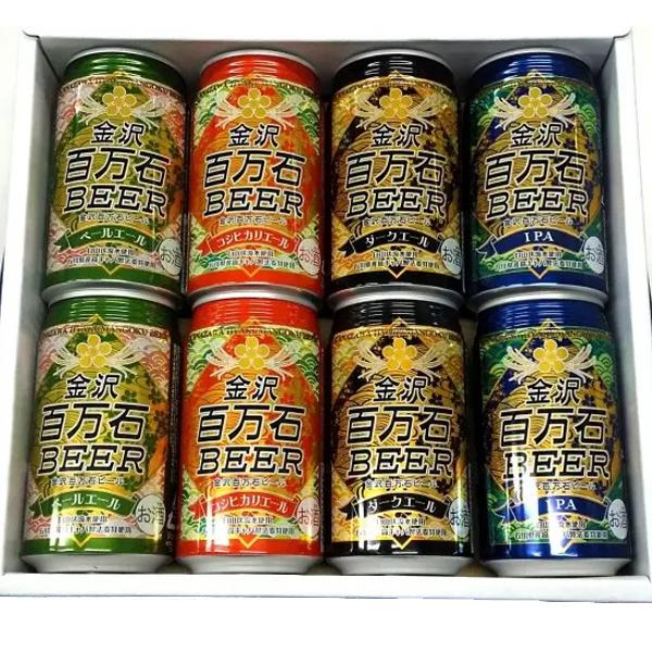 ≪わくわく手づくりファーム川北≫金沢百万石ビール（350ml缶）8本ギフトセット【地ビール クラフトビール 石川県 おすすめ ギフト お中元 お歳暮】