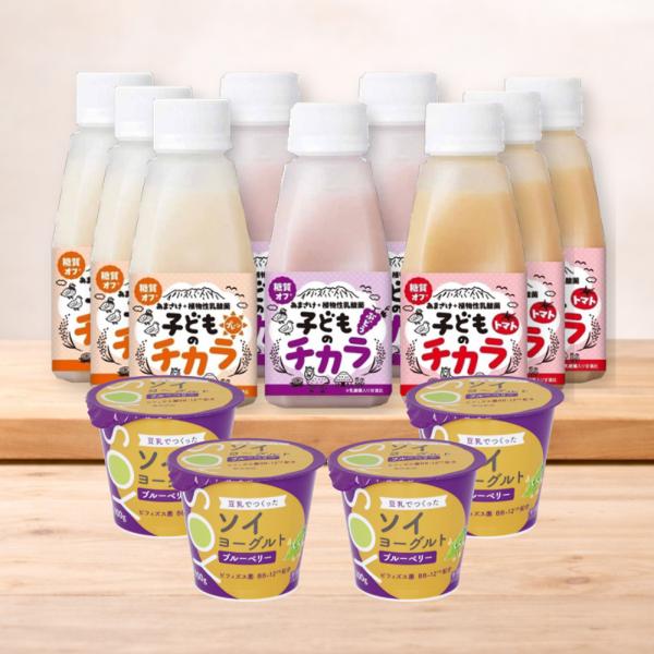 ≪ラクヨ≫子どものチカラ＆ソイヨーグルトブルーベリーセット【甘酒 ソイヨーグルト 腸活 発酵食品 糀甘酒 豆乳ヨーグルト 植物性ヨーグルト 無添加】