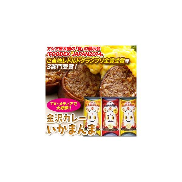 ≪銭福屋≫金沢カレーいかまんま3個セット【金沢カレー 金沢土産 ギフト いかめし】