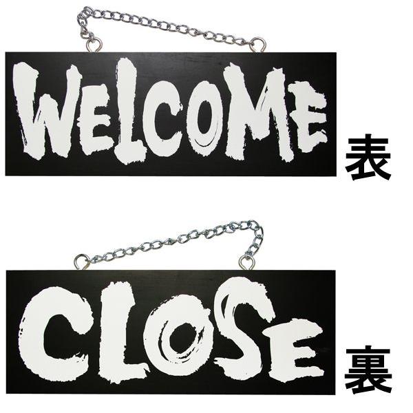 ドアプレート 木製 サイン 看板 Welcome Close ウエルカムクローズ 両面 H 15cm W 40cm 中サイズ 黒地 英語 手書き 筆文字風 木札 Tdn 3981 看板ショップ 通販 Yahoo ショッピング