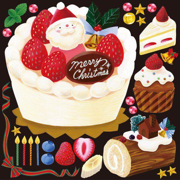 シール クリスマス ショートケーキ 装飾 デコレーション チョークアート 窓 黒板 看板 ステッカー 最低購入数量3枚 Tsn 看板ショップ 通販 Yahoo ショッピング