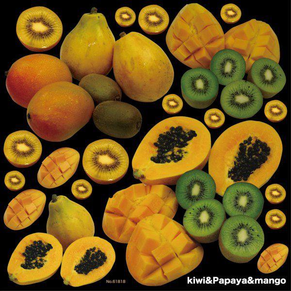 シール フルーツ果物 マンゴー パパイヤ キウイ トロピカルフルーツ 写真 装飾 デコレーション チョークアート 窓 黒板 看板 ステッカー 最低購入数量3枚 Tsn 看板ショップ 通販 Yahoo ショッピング