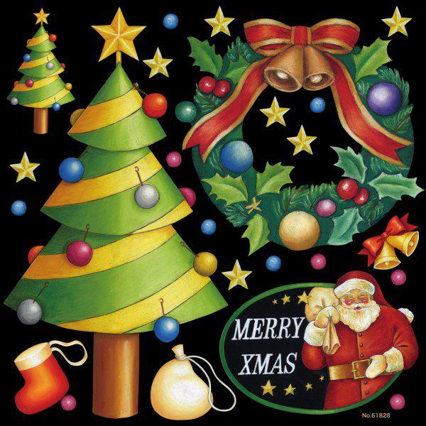 シール クリスマス サンタクロース リースおもちゃ Merry Xmas 装飾 デコレーション チョークアート 窓 黒板 看板 ステッカー 最低購入数量3枚 Tsn 618 看板ショップ 通販 Yahoo ショッピング