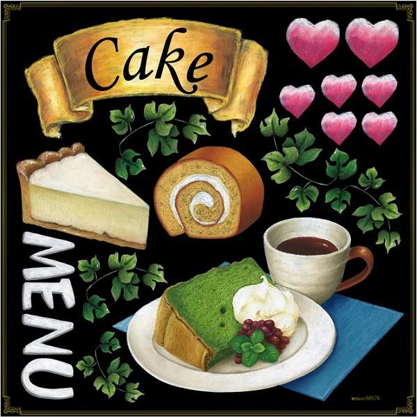 シール ケーキ スイーツ チーズケーキ ロールケーキ 抹茶 シフォンケーキ ハート アイビー Cake 装飾 デコレーション 黒板 看板 Pop 最低購入数量3枚 Tsn 看板ショップ 通販 Yahoo ショッピング
