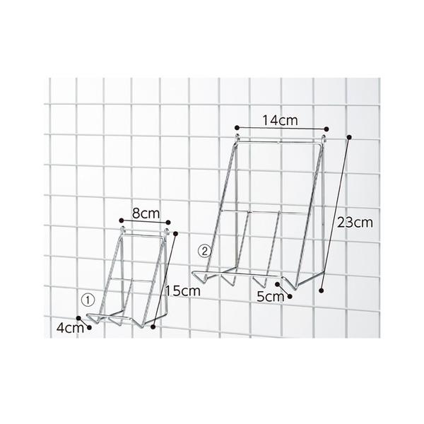 ネット用傾斜ブックフック W8×H15cm (1個) ※ネット什器オプション / kp38-132-14-1