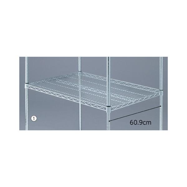 ワイヤーラック スチール棚 D60cmタイプ W90.7cm (1枚) ※ワイヤーラックオプション / kp38-64-9-1