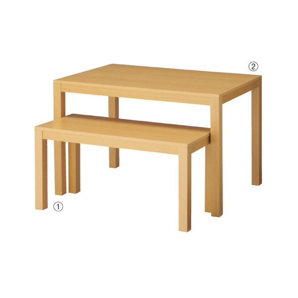 本体) 木製ショーテーブル エクリュ W107×D45×H55cm / kp38-84-1-1