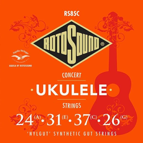 ロトサウンドの「RS85C」は、ナイルガット製のコンサートウクレレ弦です。●Made in United Kingdom■String Gauges: .024 / .031 / .037 / .026■Material: Nylgut S...
