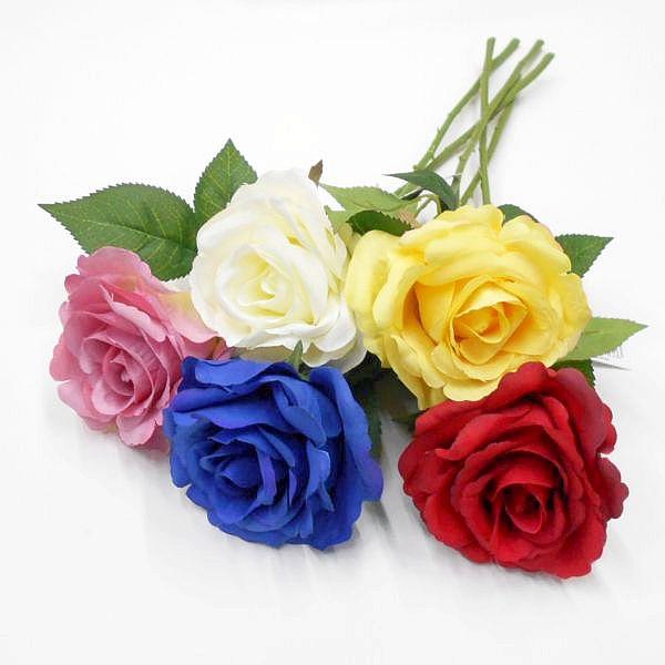 バラ 造花（アートフラワー）1輪 （薔薇・ばら・ローズ）