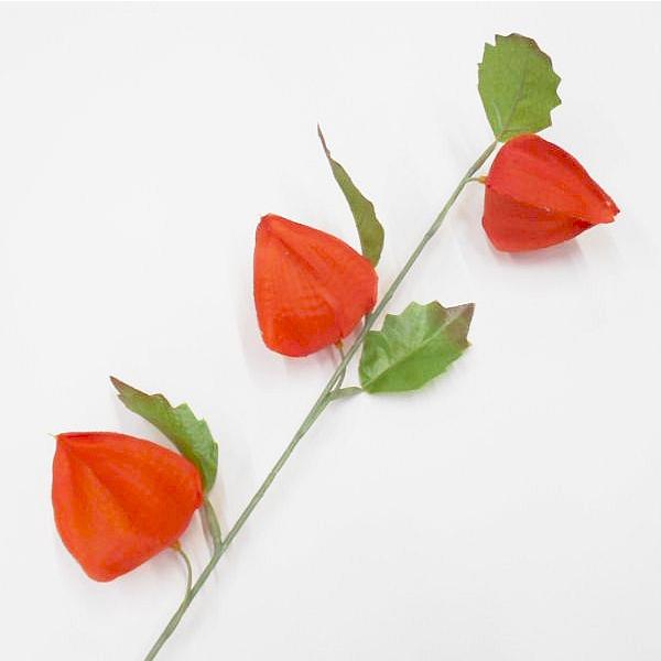 造花 ほおずき】ホオズキ 実3個付き（造花・アートフラワー