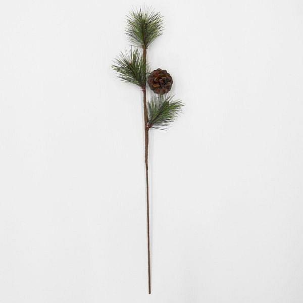 松かさ付きの造花の松枝。お正月などのフラワーアレンジに。長さ：約50cm葉長（房の長さ）：約7cm松笠：約5cm※枝を曲げて梱包する場合がございます。簡単に戻りますのでご了承ください。フェイクグリーン 造花 松 松かさ 松ぼっくり 正月飾り...