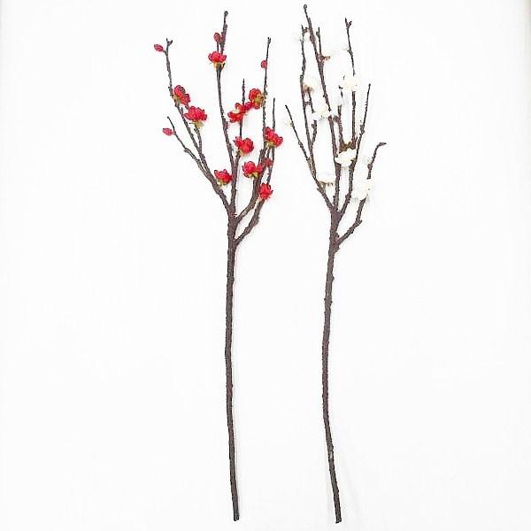 【美品】花と枝の装飾アート作品 造花】 桜の大枝 約110cm スプレー 単品 シルクフラワーの山久