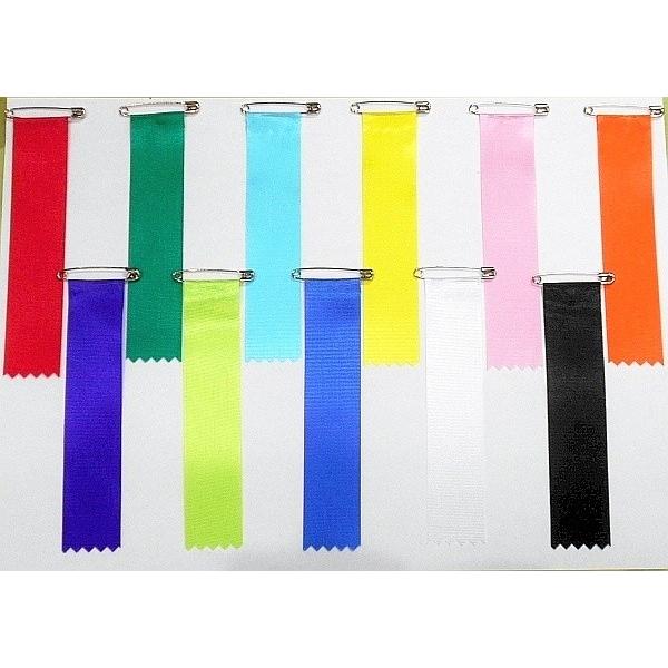 リボン ビラ記章（胸章・徽章）11色 屋外使用可 : フラワー