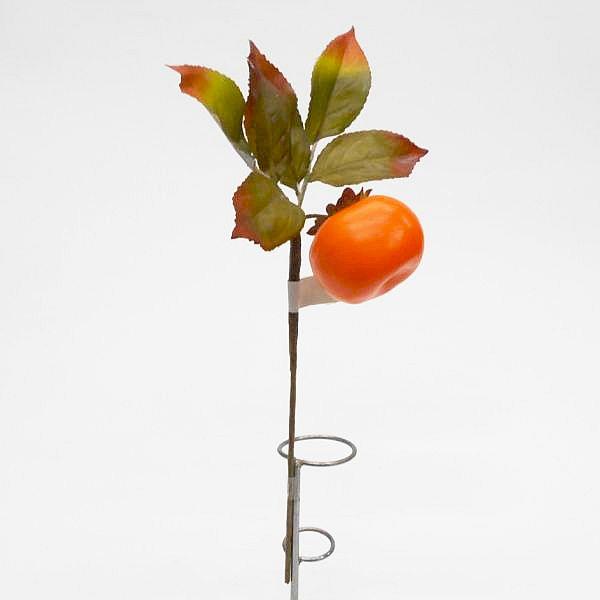 作り物の柿の小枝。実は小さめです。全長：約25cm実径：約5cmフェイク 柿 カキ かき ピック 食品サンプル