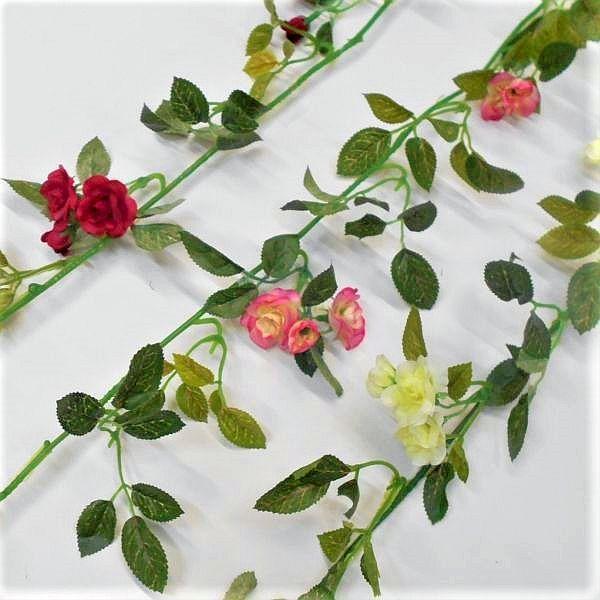 造花 バラ】ミニローズガーランド（薔薇・ばら 造花） : フラワー 
