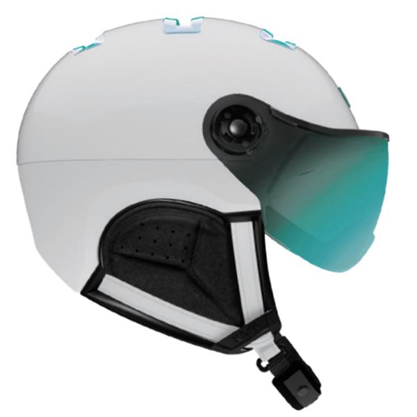 25 KASK カスク CHROME White/Sky - Turquoise Mirror スキーメル