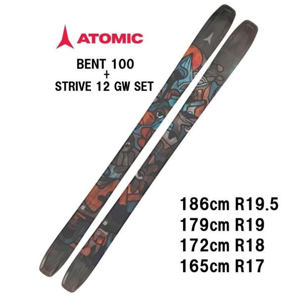 26 ATOMIC  アトミック   BENT 100 + STRIVE 12 GW パウダー　フ リーライド　ビンディングセット