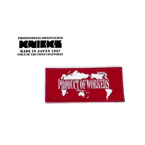KNICKS（ニックス） W-PRW PRODUCTロゴ ベルクロ加工ワッペン 【赤地