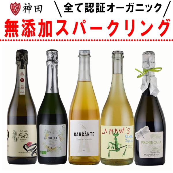 酸化防止剤 無添加 スパークリング ワイン 5本セット 750mlx5本 お中元