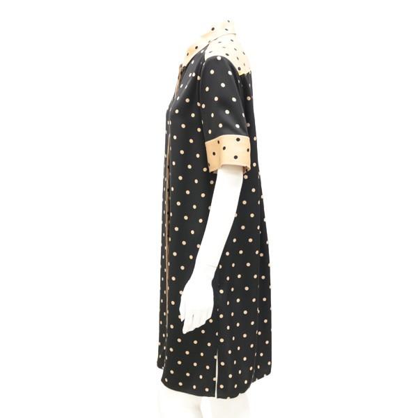 年春夏 エスカーダスポート 半袖 ワンピース ワンピース ブラック ベージュ 国内正規品 25 P966 K K ファッション Online Collection Escadasport ワンピース ドットプリント Shop