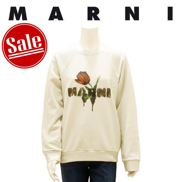 MARNI マルニ　トレーナー　ベージュ　グリーン　ロゴ　長袖　L スウェット MARNI（マルニ） 【セール 30%オフ】 レディース スウェットシャツ