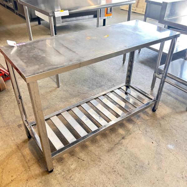 一部地域別途送料有【中古】 業務用 ステンレス 作業台 幅1200×奥行450×高800mm (No.A255) 厨房機器